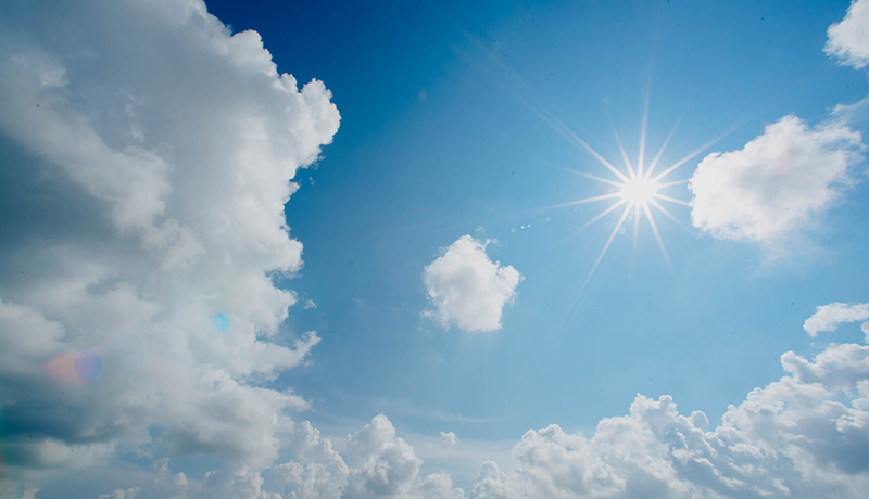 Besprechen von Krankheiten - Himmel mit Sonne